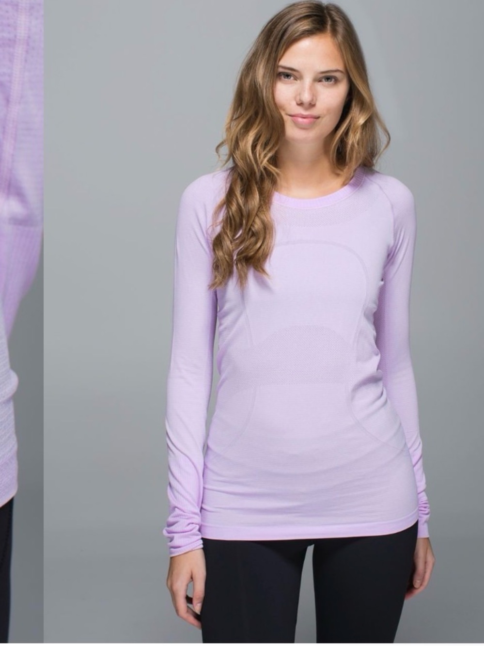 lululemon athletica Light Lavender Long Sleeve Crew Top